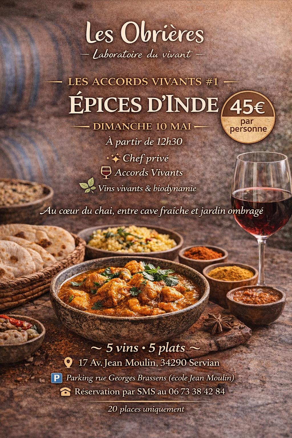 LIVING PAIRINGS : INDIAN SPICES & NATURAL WINE