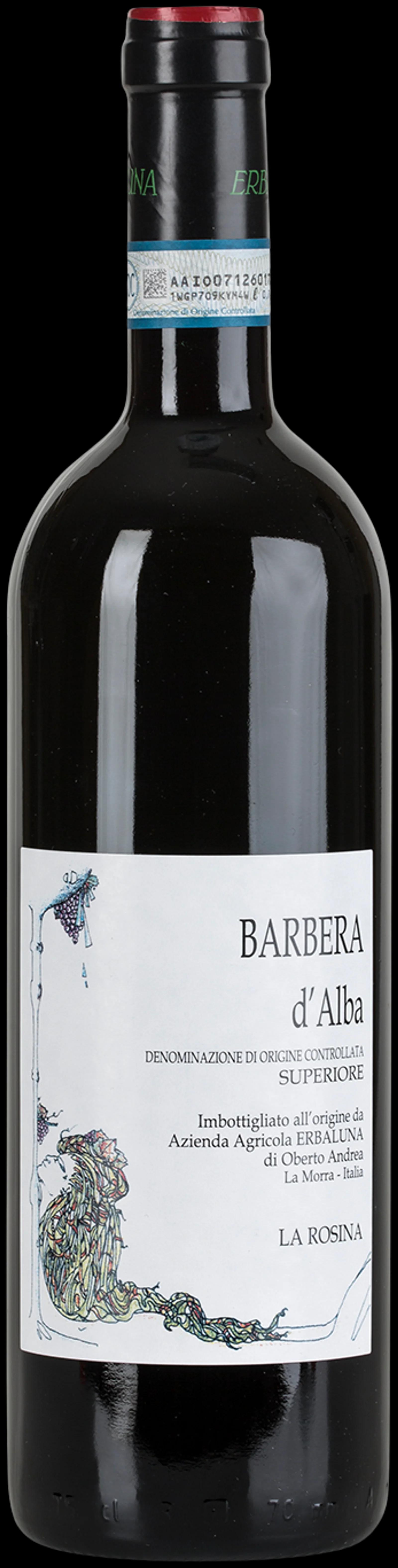 Az. Agr. Erbaluna, Barbera d'Alba Superiore La Rosina 2021 2021, rött vin från Piemonte