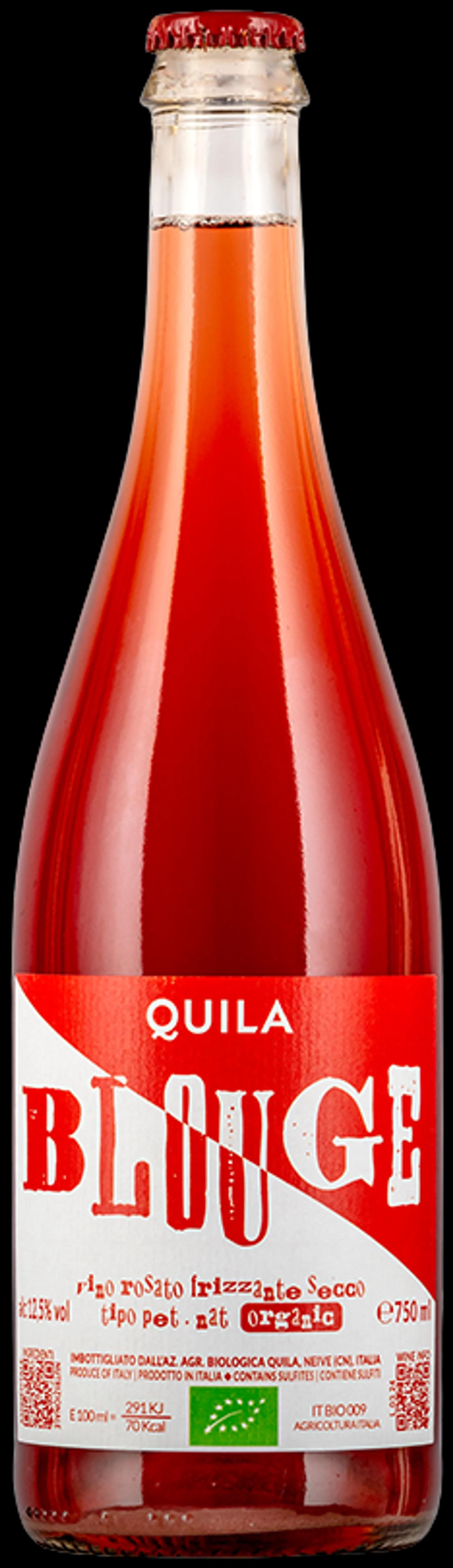 Quila, Blouge vino rosato frizzante secco BIOLOGICO 2024, rosé wine from Piemonte