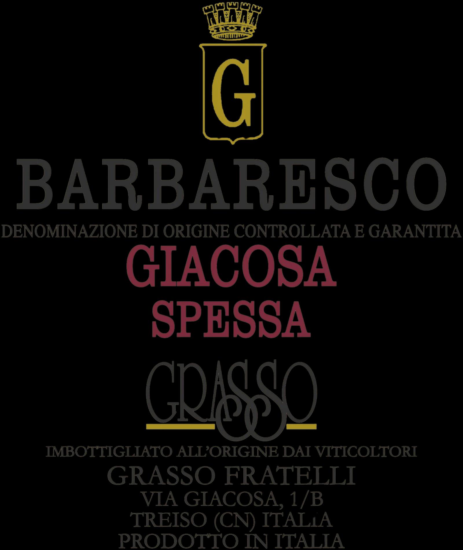 GRASSO FRATELLI SSA, Barbaresco Giacosa Spessa 2020, red wine from Piemonte