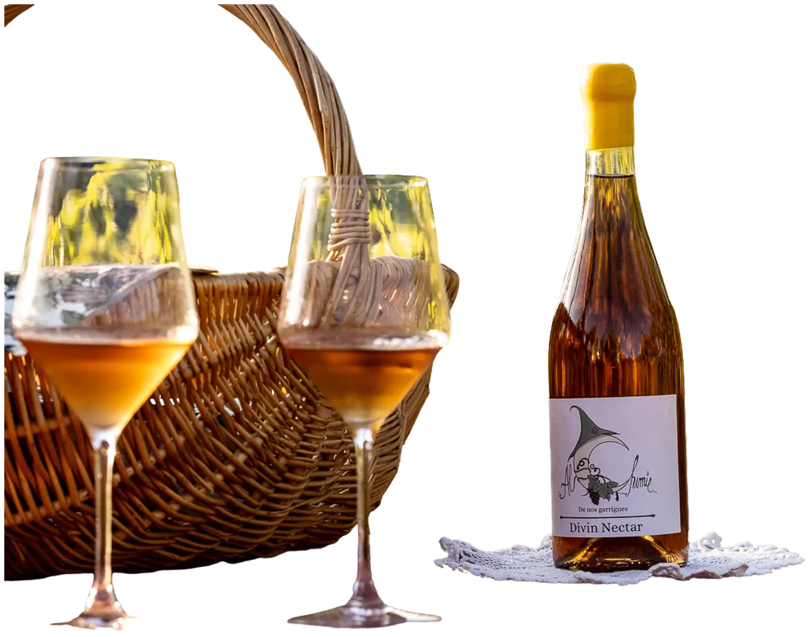 Alchimie de nos garrigues, Divin nectar 2023, orange vin från Languedoc-Roussillon