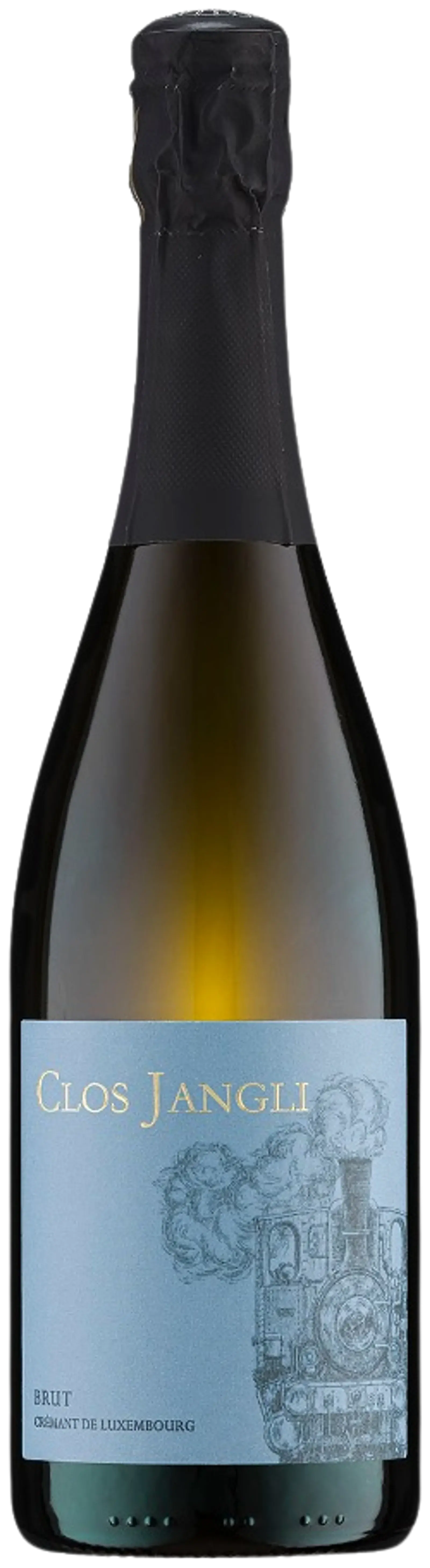 Domaine Clos Jangli, Crémant Brut 2022, vitt vin från Crémant de Luxembourg